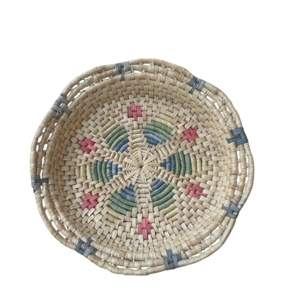 Vintage Bohemian Style Woven Decorative Basket